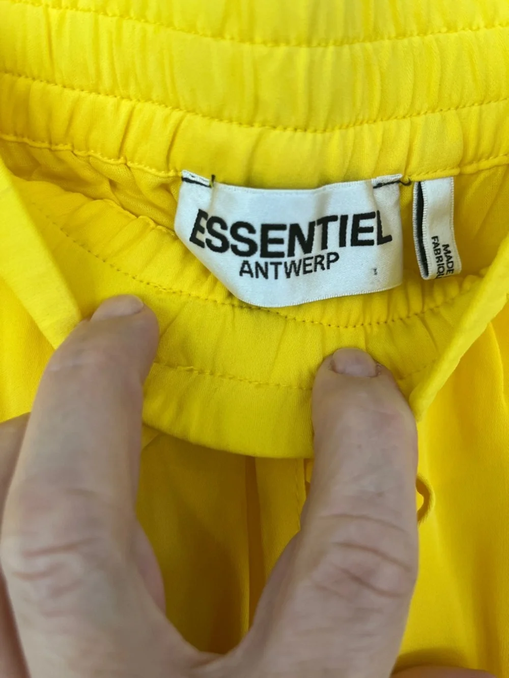 Yellow Wide-Leg Drawstring Pants - Picture 2 of 3